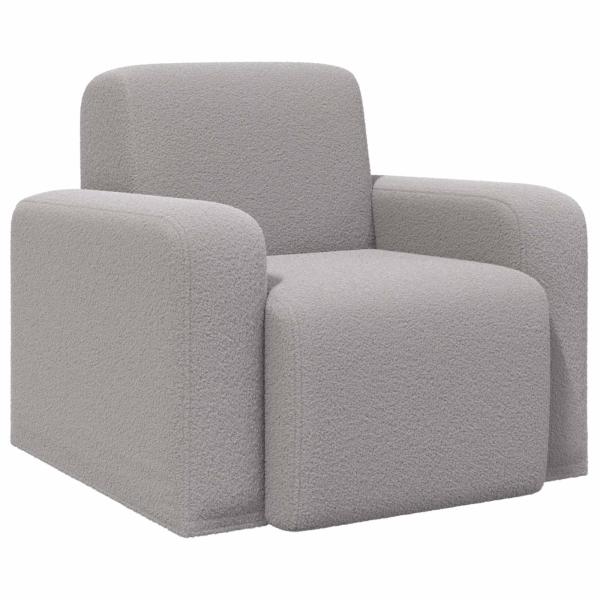 Sessel Hellgrau Bouclé
