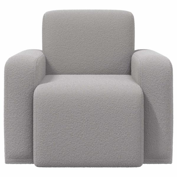 Sessel Hellgrau Bouclé