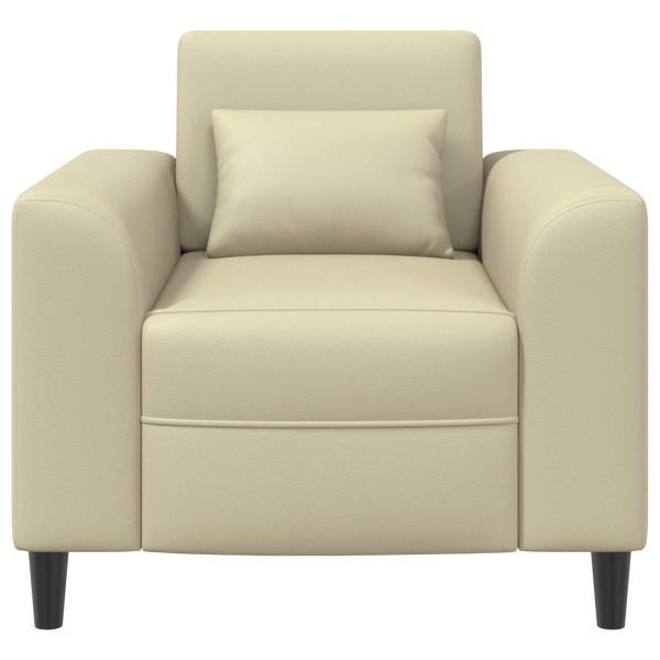Sessel Creme Kunstleder