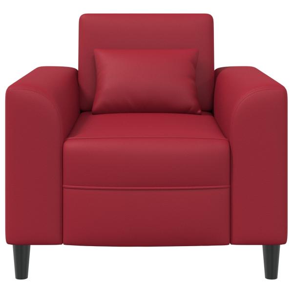 Sessel Weinrot Kunstleder