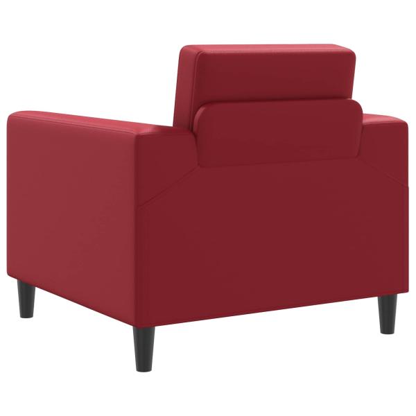 Sessel Weinrot Kunstleder