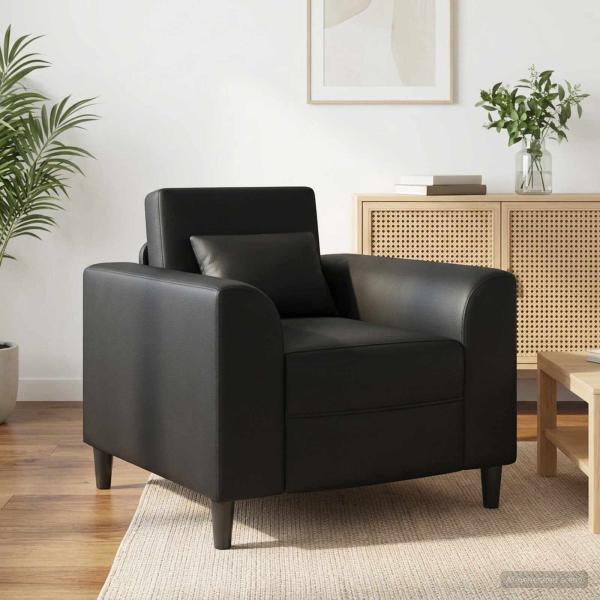 ARDEBO.de - Sessel Schwarz Kunstleder