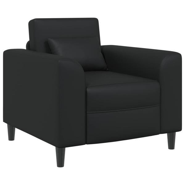 Sessel Schwarz Kunstleder