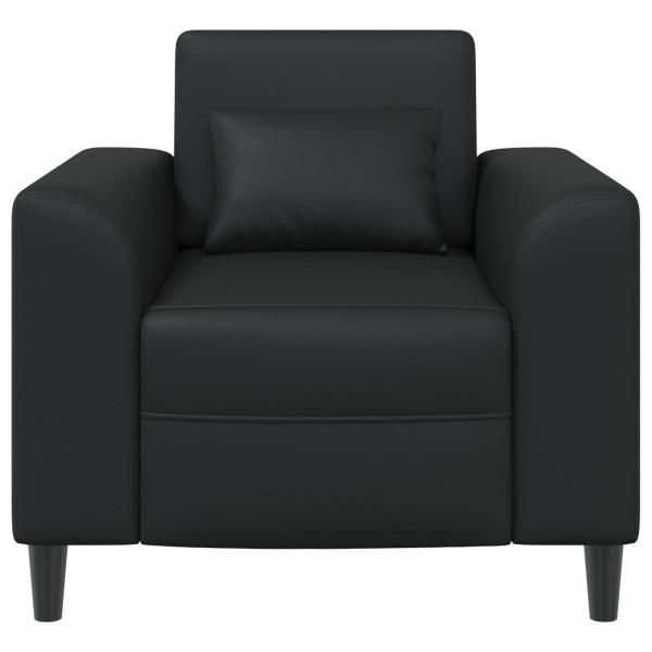 Sessel Schwarz Kunstleder