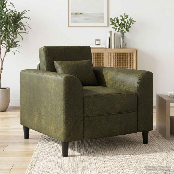 ARDEBO.de - Sessel Olivegrün Kunstwildleder