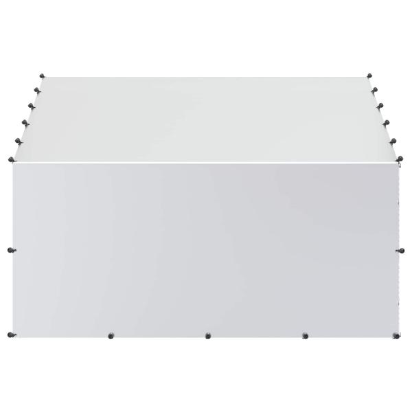 Hühnerstall mit Dach Silber 200 x 200 x 150 cm verzinkter Stahl