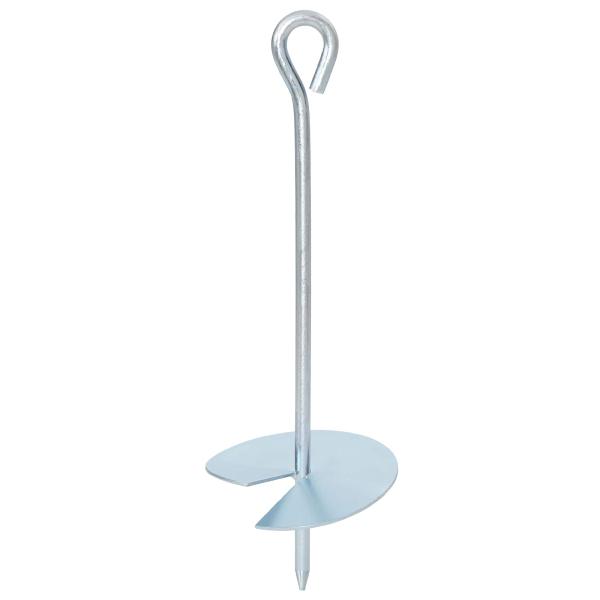 ARDEBO.de - Erdanker 2 Stk. Ø10 x 30 cm Galvanisiertes Metall Silber