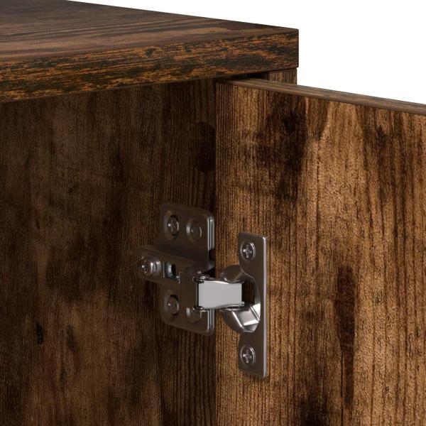 Nachttisch Geräucherte Eiche Holzwerkstoff