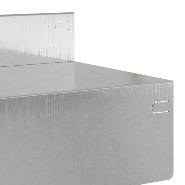 Raseneinfassung 20 stk. 100 x 10 x 8 cm Stahl Silber