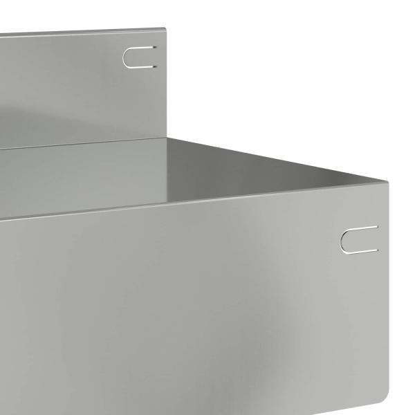 Raseneinfassung 30 stk. 100 x 10 x 8 cm Stahl Silber