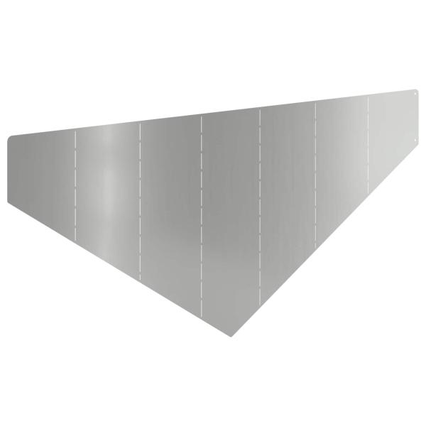 Raseneinfassung 4 stk. 100 x 45 cm Stahl Silber