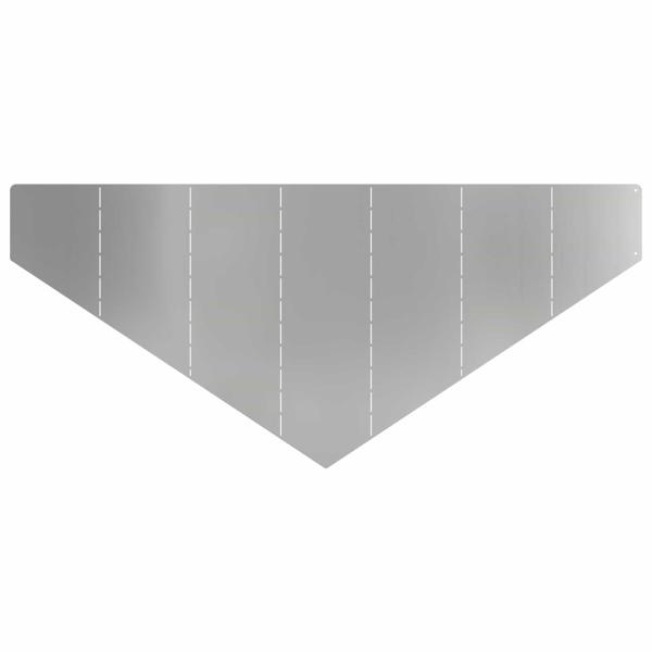 Raseneinfassung 4 stk. 100 x 45 cm Stahl Silber