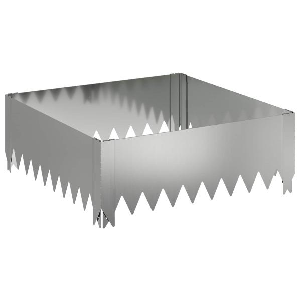 Raseneinfassung 60 x 60 x 20 cm Stahl Silber