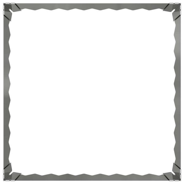 Raseneinfassung 60 x 60 x 20 cm Stahl Silber
