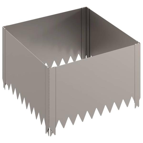 Raseneinfassung 4 stk. 60 x 60 x 35 cm Stahl Rostig