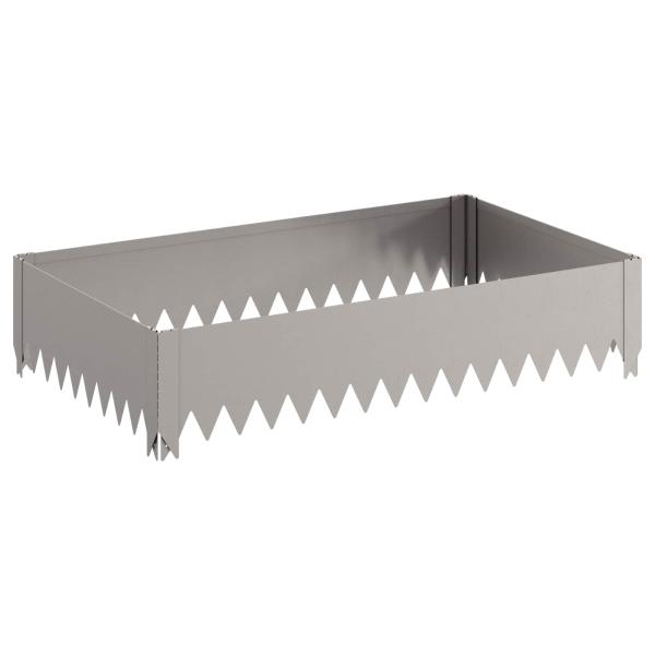 Raseneinfassung 4 stk. 100 x 60 x 20 cm Stahl Rostig