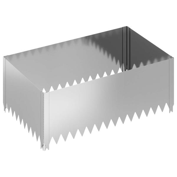Raseneinfassung 4 stk. 100 x 60 x 35 cm Stahl Silber