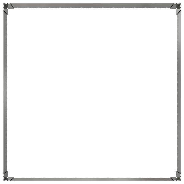 Raseneinfassung 100 x 100 x 35 cm Stahl Silber