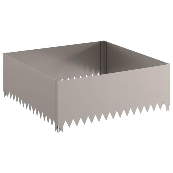 Raseneinfassung 100 x 100 x 35 cm Stahl Rostig