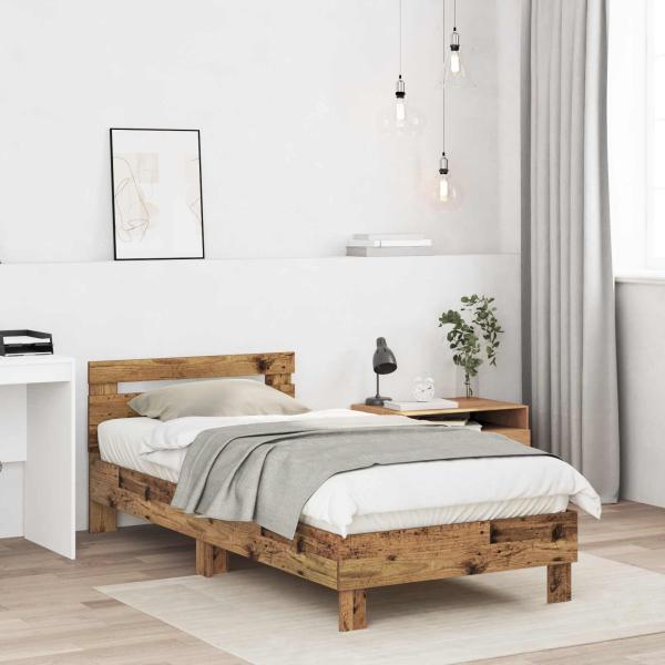ARDEBO.de - Bettrahmen Altholz Holzwerkstoff
