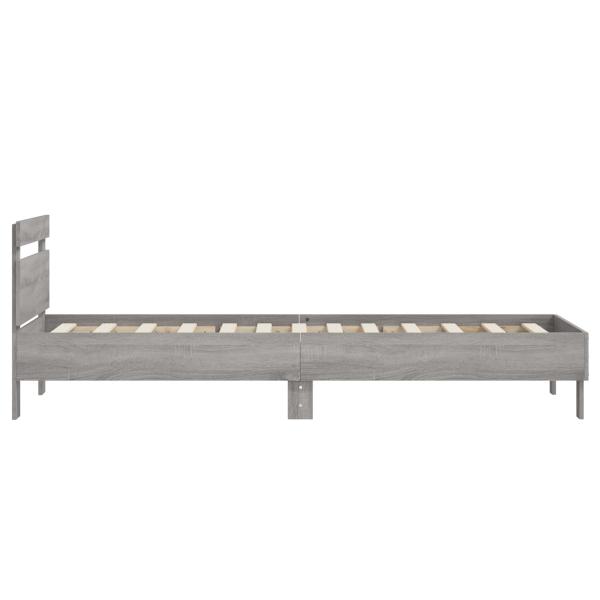 Bettrahmen Sonoma-Grau 80 x 200 cm Holzwerkstoff
