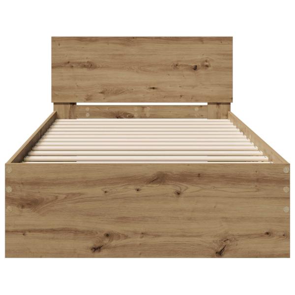 Bettgestell mit Kopfteil Artisan-Eiche Holzwerkstoff
