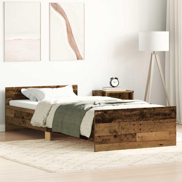 ARDEBO.de - Bettrahmen Altholz 80 x 200 cm Holzwerkstoff