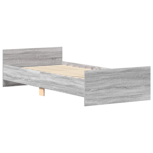 Bettrahmen Grau Sonoma 80 x 200 cm Holzwerkstoff