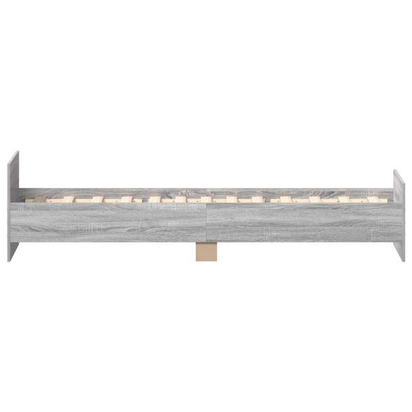 Bettrahmen Grau Sonoma 80 x 200 cm Holzwerkstoff