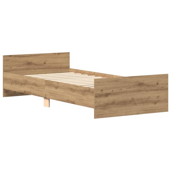 Bettrahmen mit Kopfteil Artisan-Eiche Holzwerkstoff