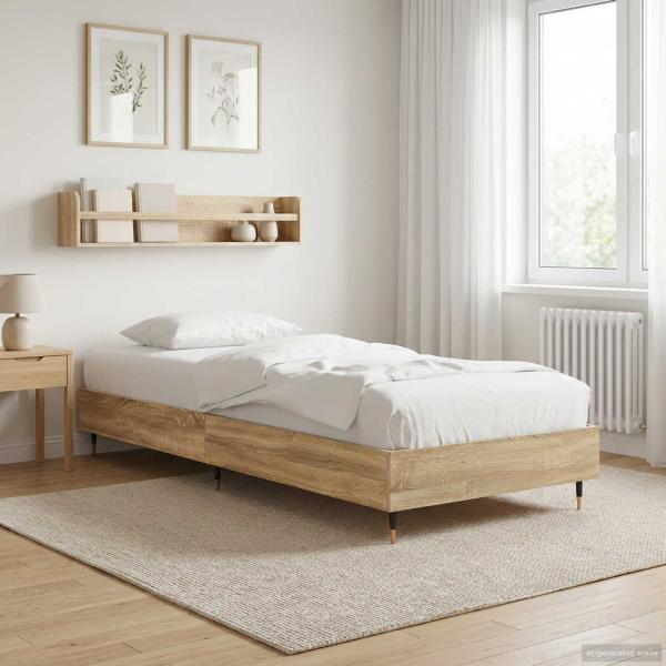 ARDEBO.de - Bettrahmen Sonoma-Eiche 80 x 200 cm Holzwerkstoff