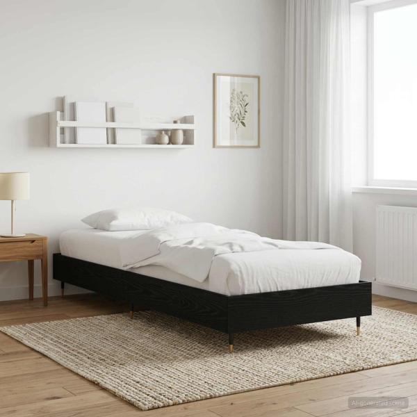 ARDEBO.de - Bettrahmen Schwarze Eiche 80 x 200 cm Holzwerkstoff