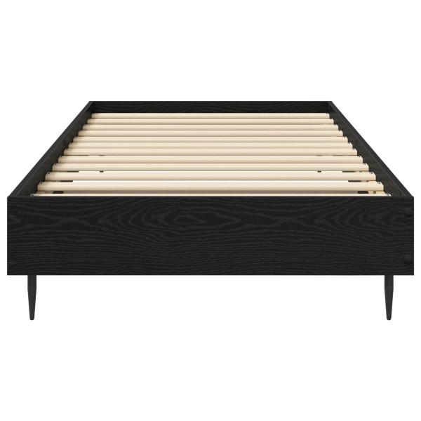 Bettrahmen Schwarz Eichen-Optik 80 x 200 cm Holzwerkstoff