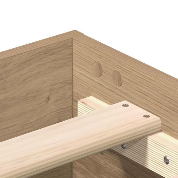 Bettrahmen Kunsthandwerk Eiche Holzwerkstoff