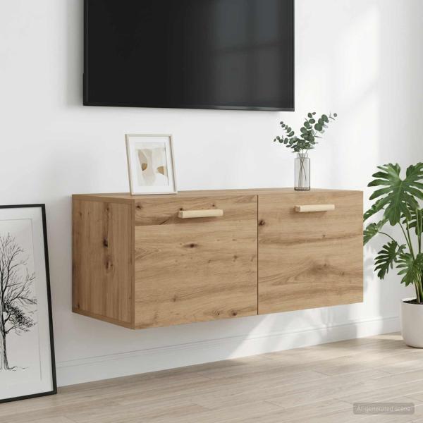 ARDEBO.de - Wandschrank Wandhalterung Artisan-Eiche 80 x 36,5 x 35 cm