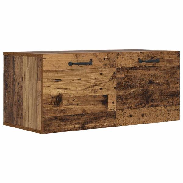 Wandschrank Wandhalterung Altholz 80 x 36,5 x 35 cm