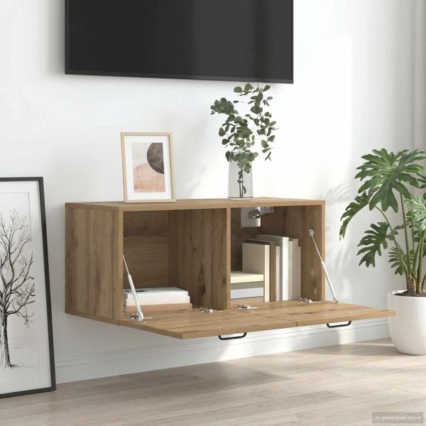 Wandschrank Wandhalterung Artisan-Eiche 80 x 36,5 x 35 cm
