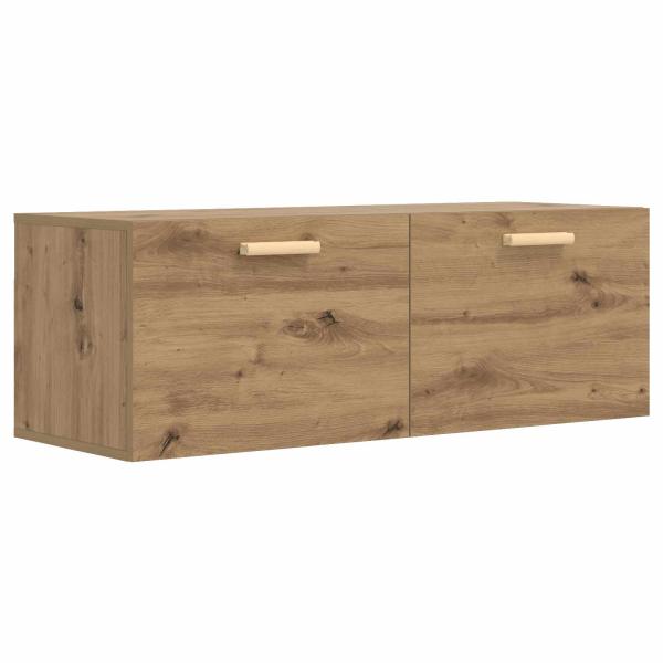 Wandschrank 100 x 36,5 x 35 cm Holzwerkstoff Artisan-Eiche