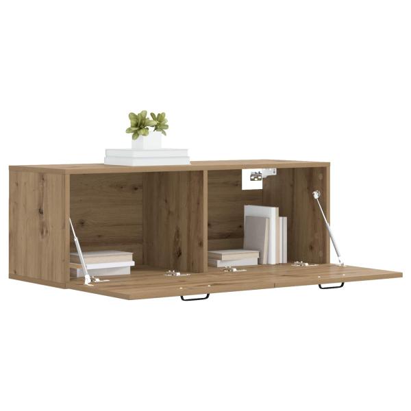 Wandschrank 100 x 36,5 x 35 cm Holzwerkstoff Artisan-Eiche