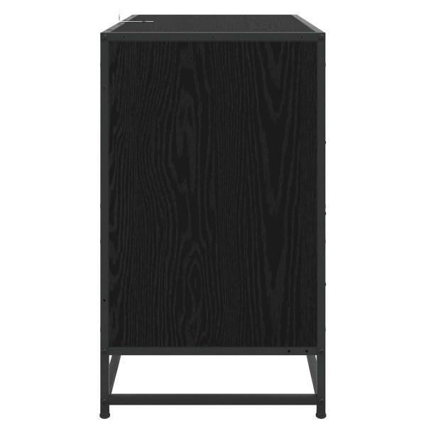 Schubladenschrank 3-Schublade Schwarz Eichen-Optik