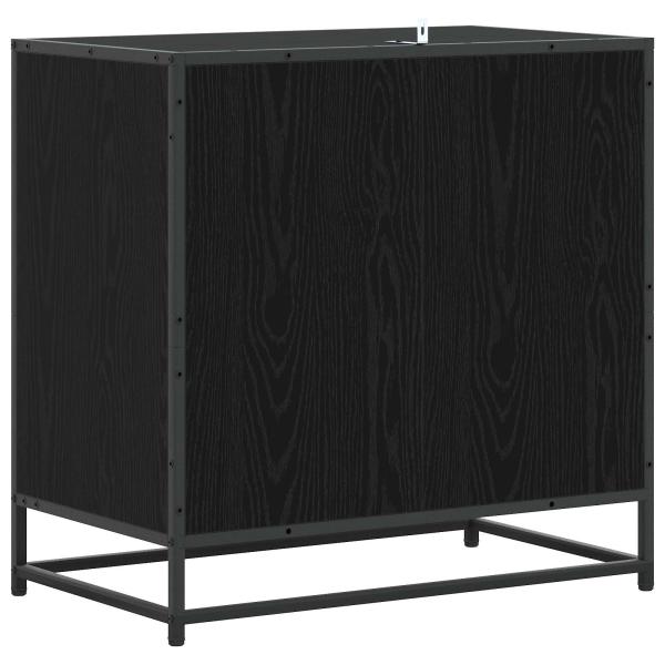 Schubladenschrank 3-Schublade Schwarz Eichen-Optik