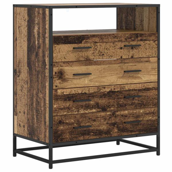 Schubladenschrank 4-Schublade Altholz 70 x 41 x 83,5 cm