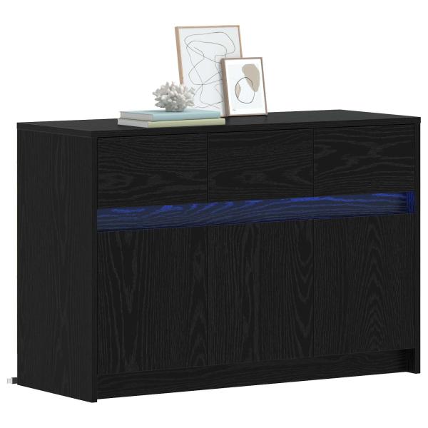TV-Schränk 91 x 34 x 61 cm Schwarze Eiche Holzwerkstoff