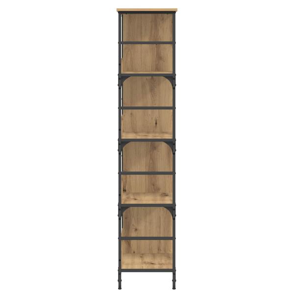 Regal 4 Ebenen 78,5 x 33 x 153 cm Metall PB Artisan-Eiche