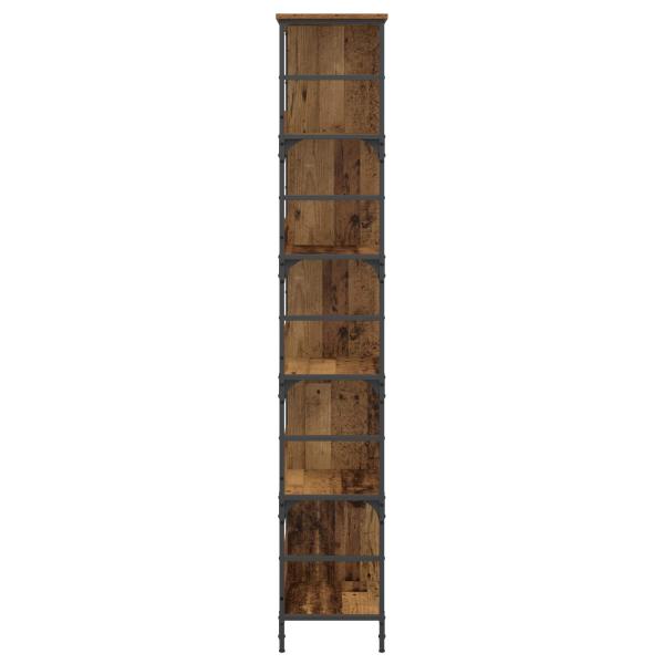 Regal 4 Ebenen 78,5 x 33 x 188,5 cm Metall PB Altholz