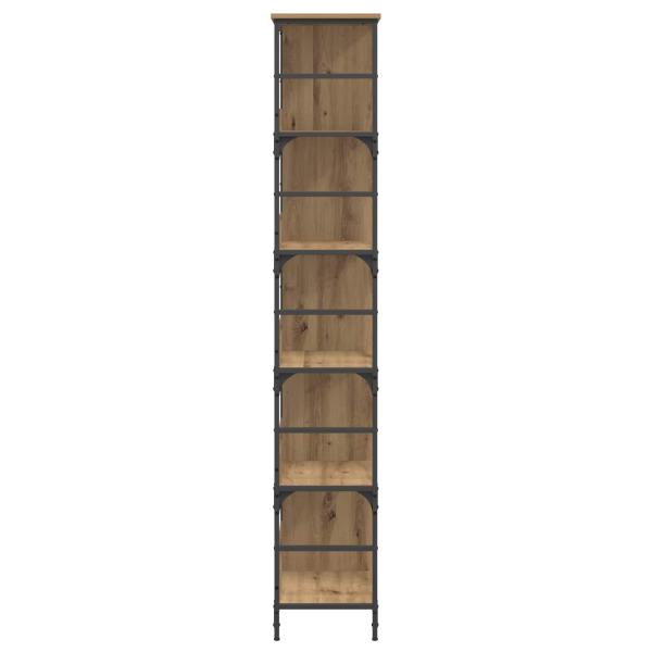 Regal 4 Ebenen 78,5 x 33 x 188,5 cm Metall PB Artisan-Eiche