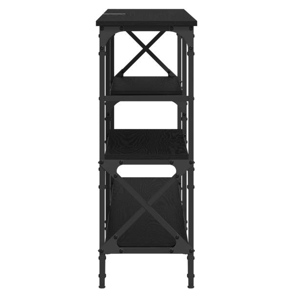 Konsolentisch Schwarz Eichen-Optik 180 x 29 x 76,5 cm Metall PB