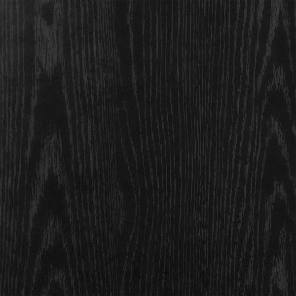 Wandregal Wandhalterung Schwarz Eichen-Optik 65 x 25 x 30 cm