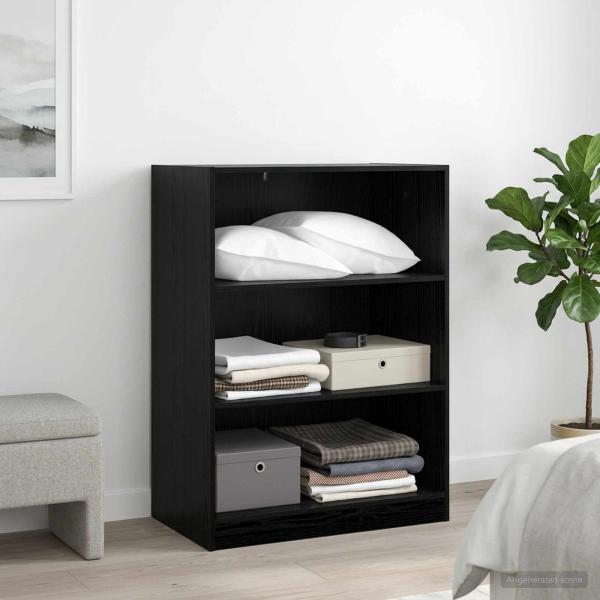ARDEBO.de - Kleiderschrank Schwarz Eichen-Optik 77 x 48 x 102 cm PB