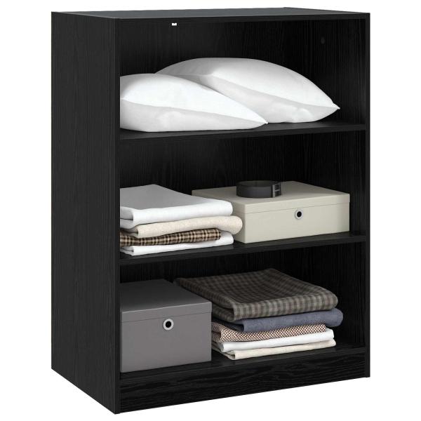 Kleiderschrank Schwarz Eichen-Optik 77 x 48 x 102 cm PB